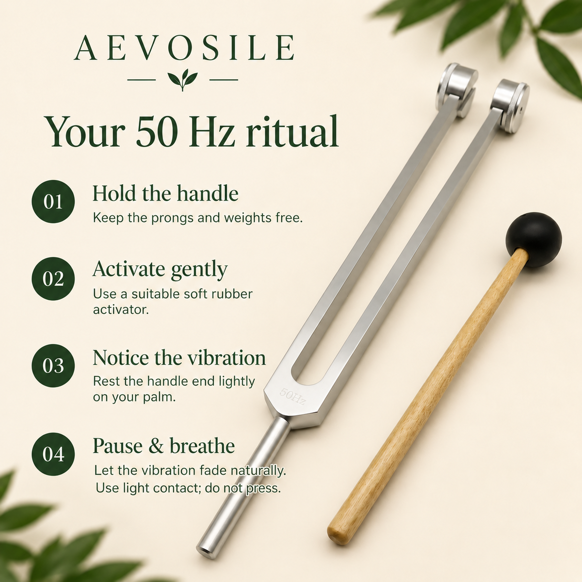 50 Hz Weighted Tuning Fork