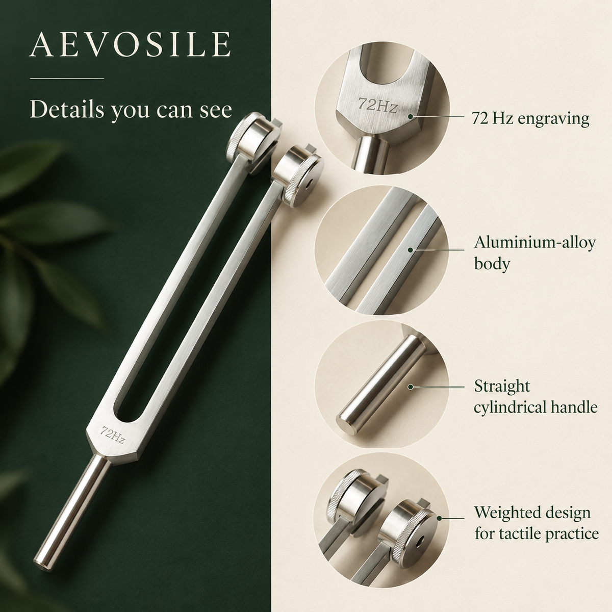 72 Hz Weighted Tuning Fork