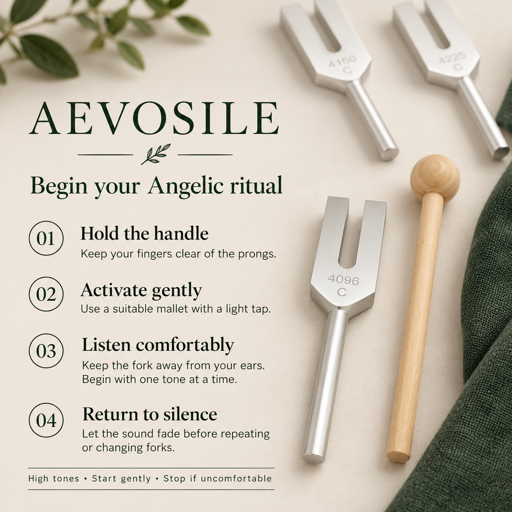 Angelic Tuning Fork Set — 4096 / 4160 / 4225 Hz