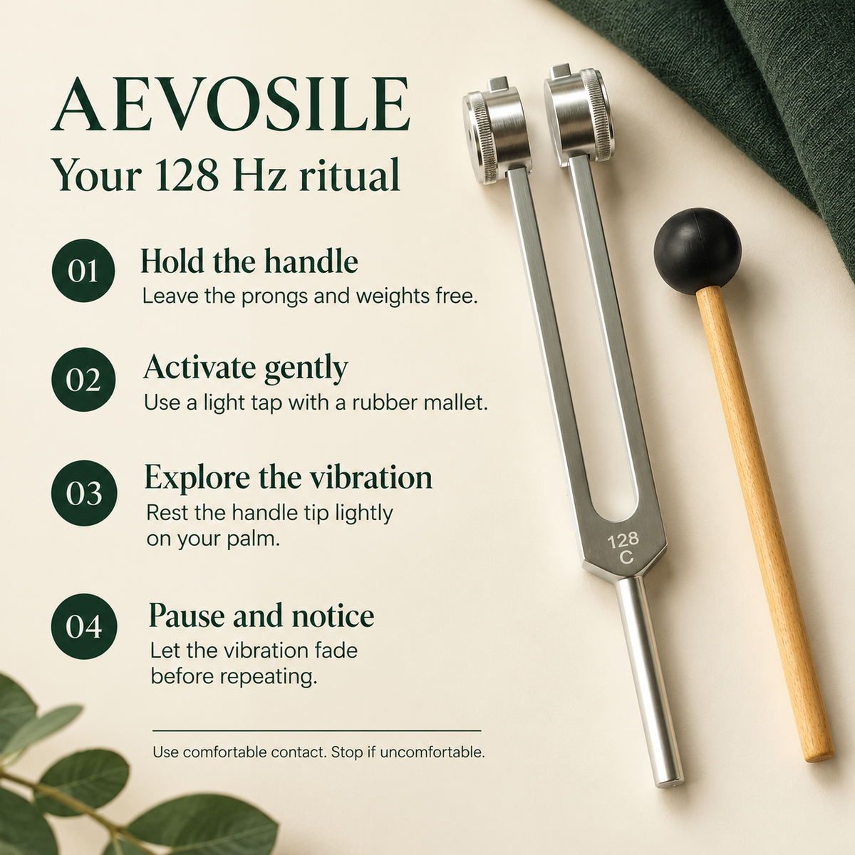 128 Hz Weighted Tuning Fork
