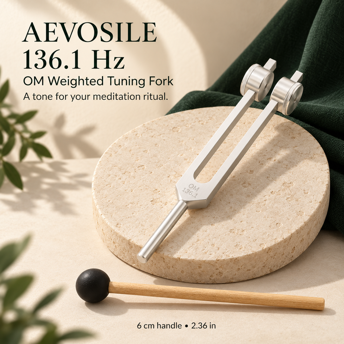 136.1 Hz Weighted Tuning Fork
