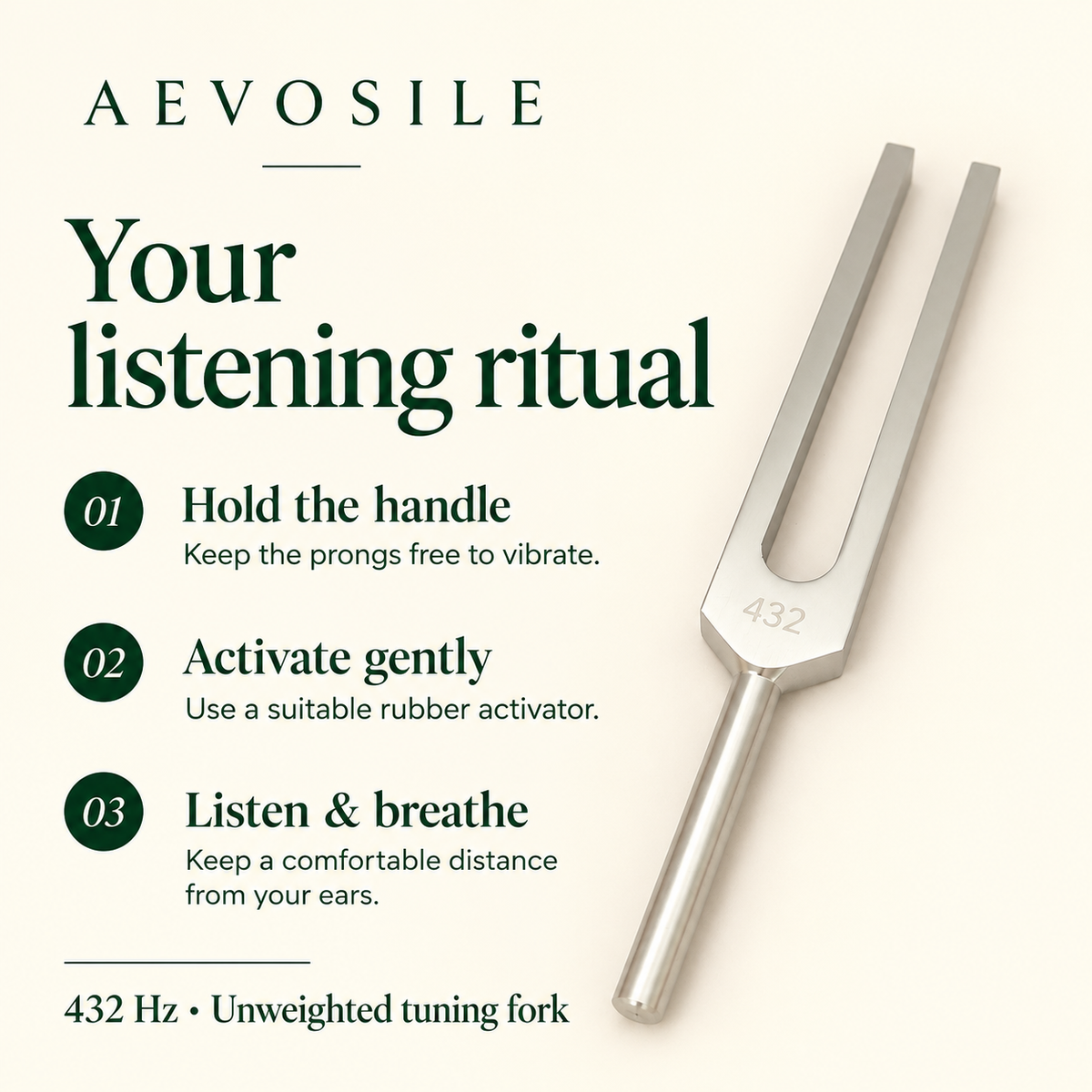 432 Hz Unweighted Tuning Fork
