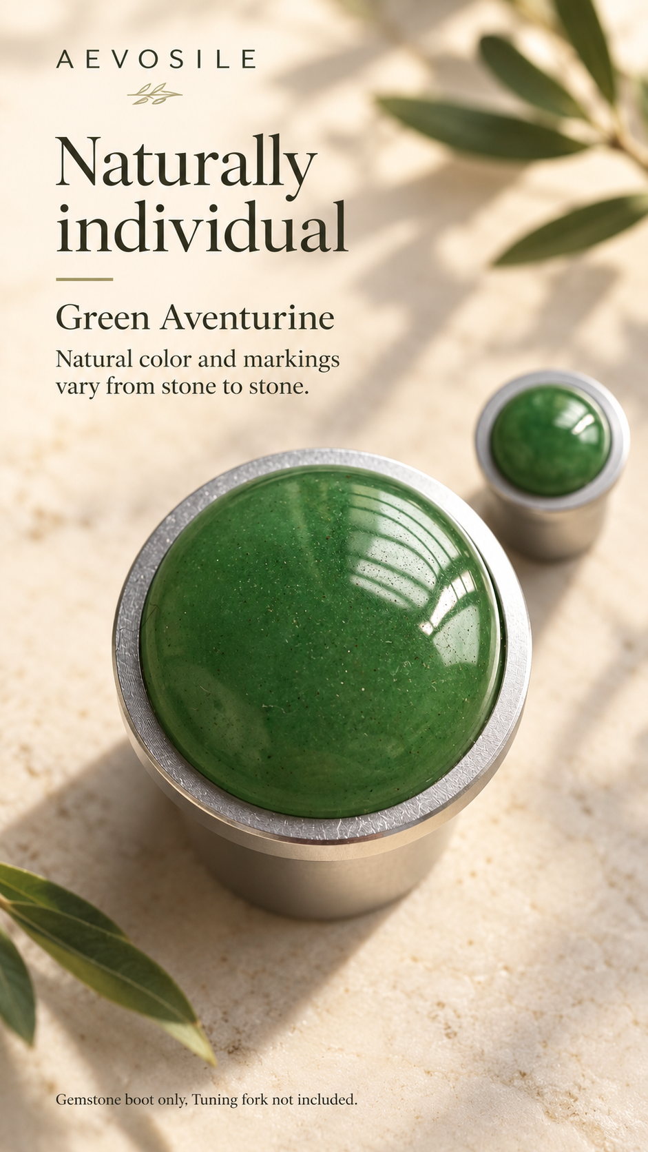 Green Aventurine Gemstone Boot — 12 mm / 25 mm