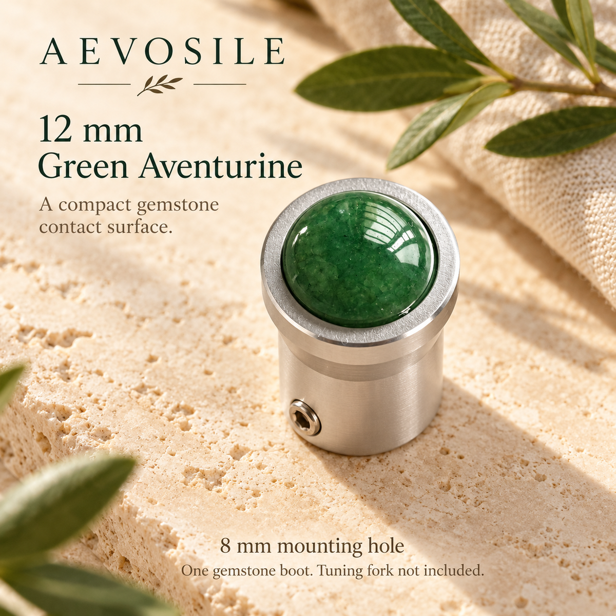 Green Aventurine Gemstone Boot — 12 mm / 25 mm