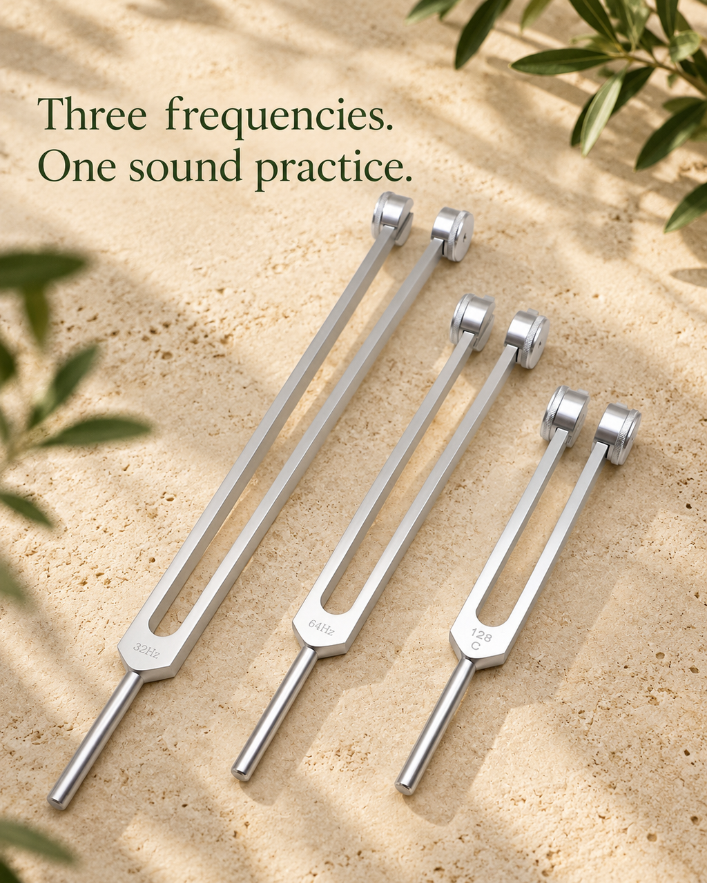 32 / 64 / 128 Hz Weighted Tuning Forks