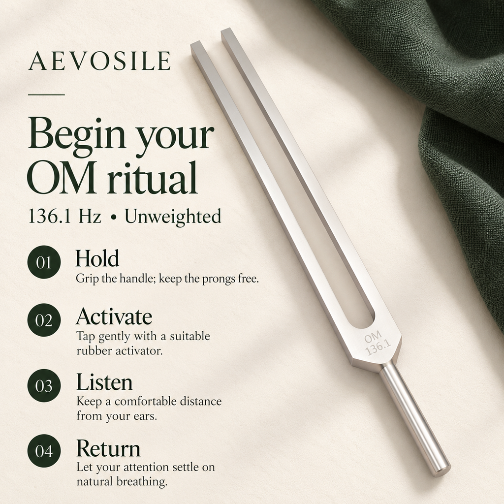 136.1 Hz OM Unweighted Tuning Fork