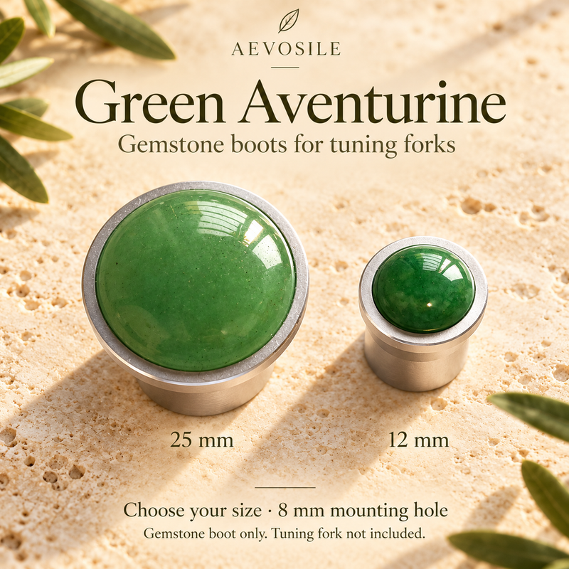 Green Aventurine Gemstone Boot — 12 mm / 25 mm