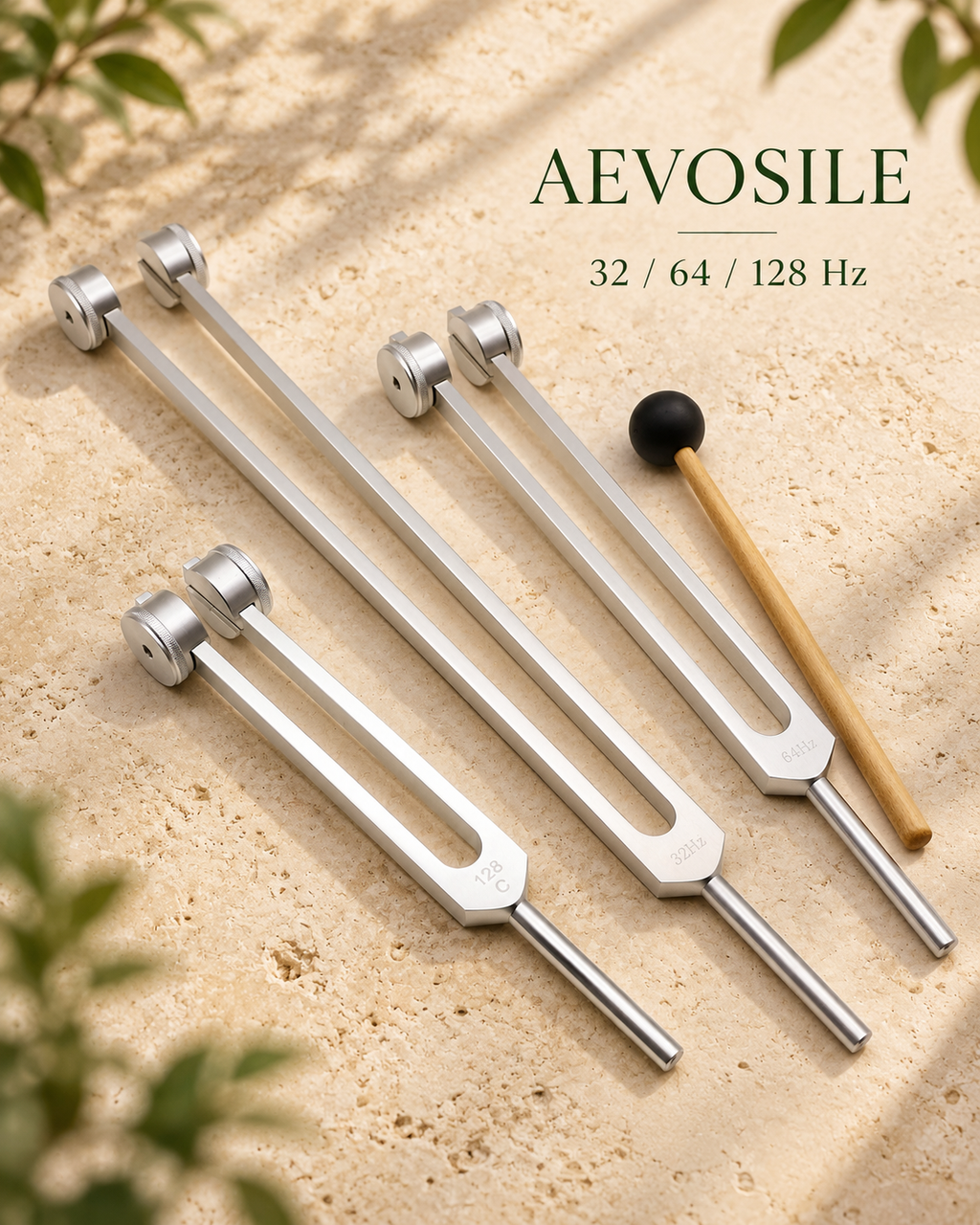 32 / 64 / 128 Hz Weighted Tuning Forks